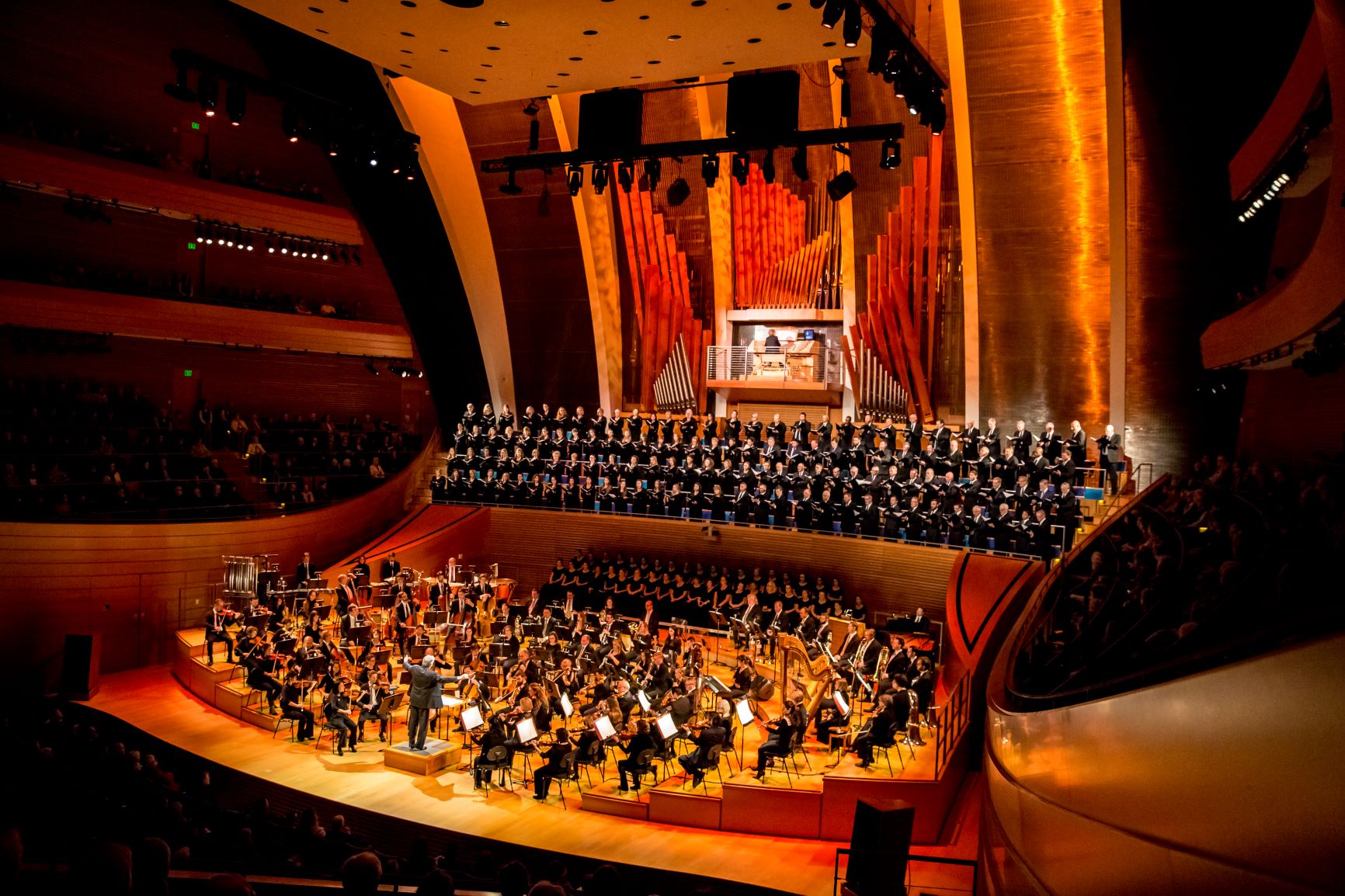 Orchestra in Helzberg Hall at the Kauffman Center for the Performing Arts