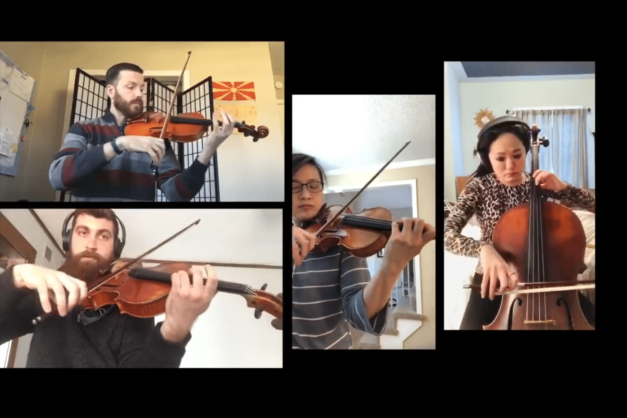 String quartet at home